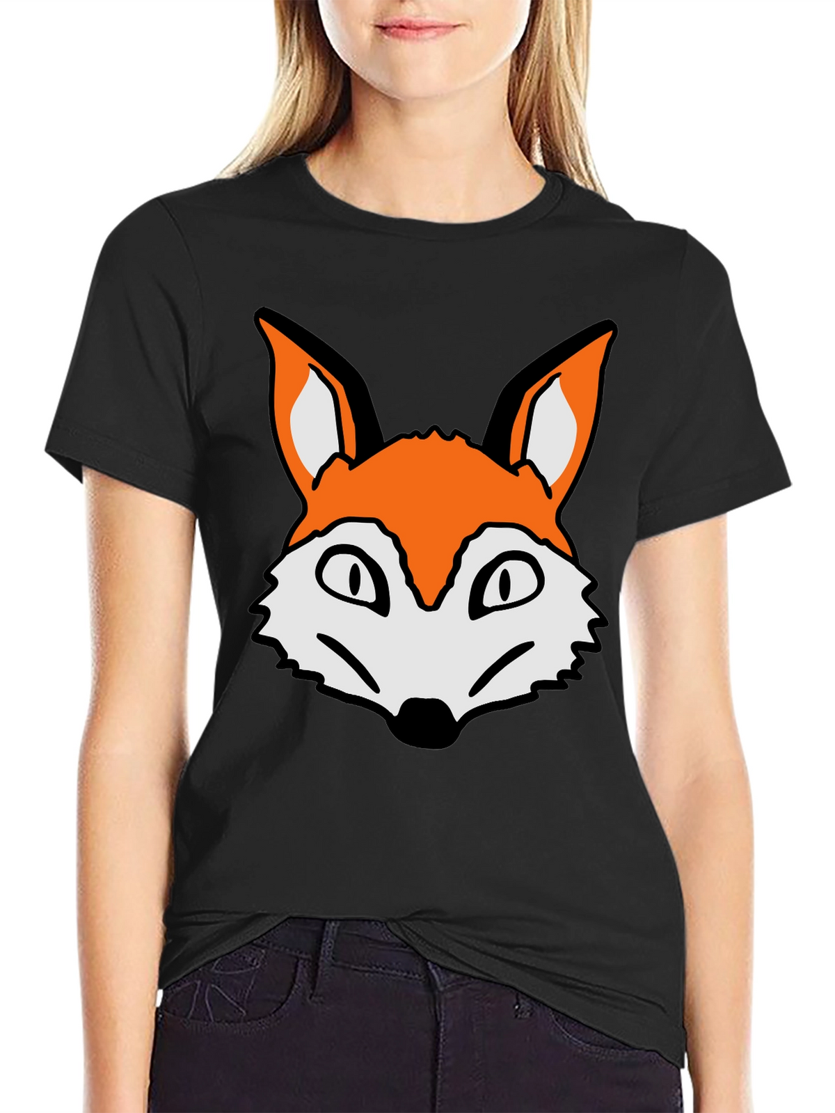 Fox Graphic T-Shirt - Casual Black Tee
