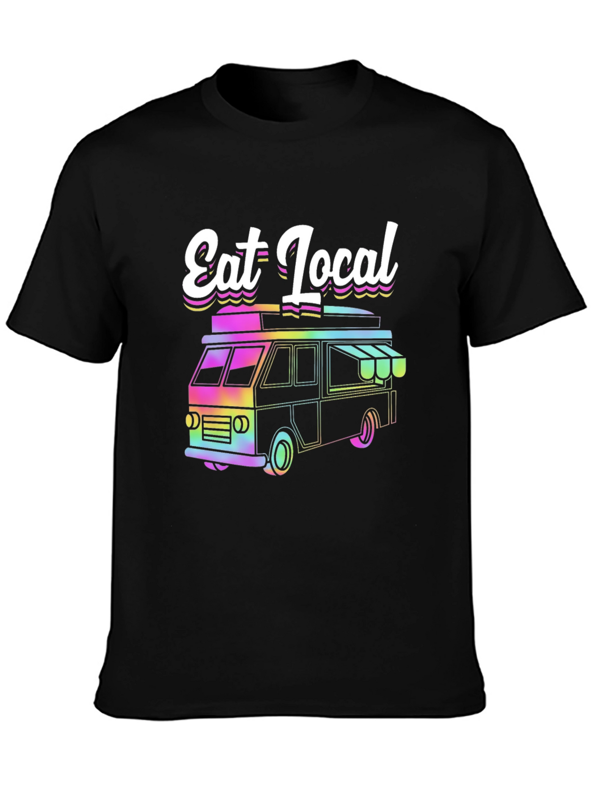 Eat Local T-Shirt Food Truck Tee Funky Design