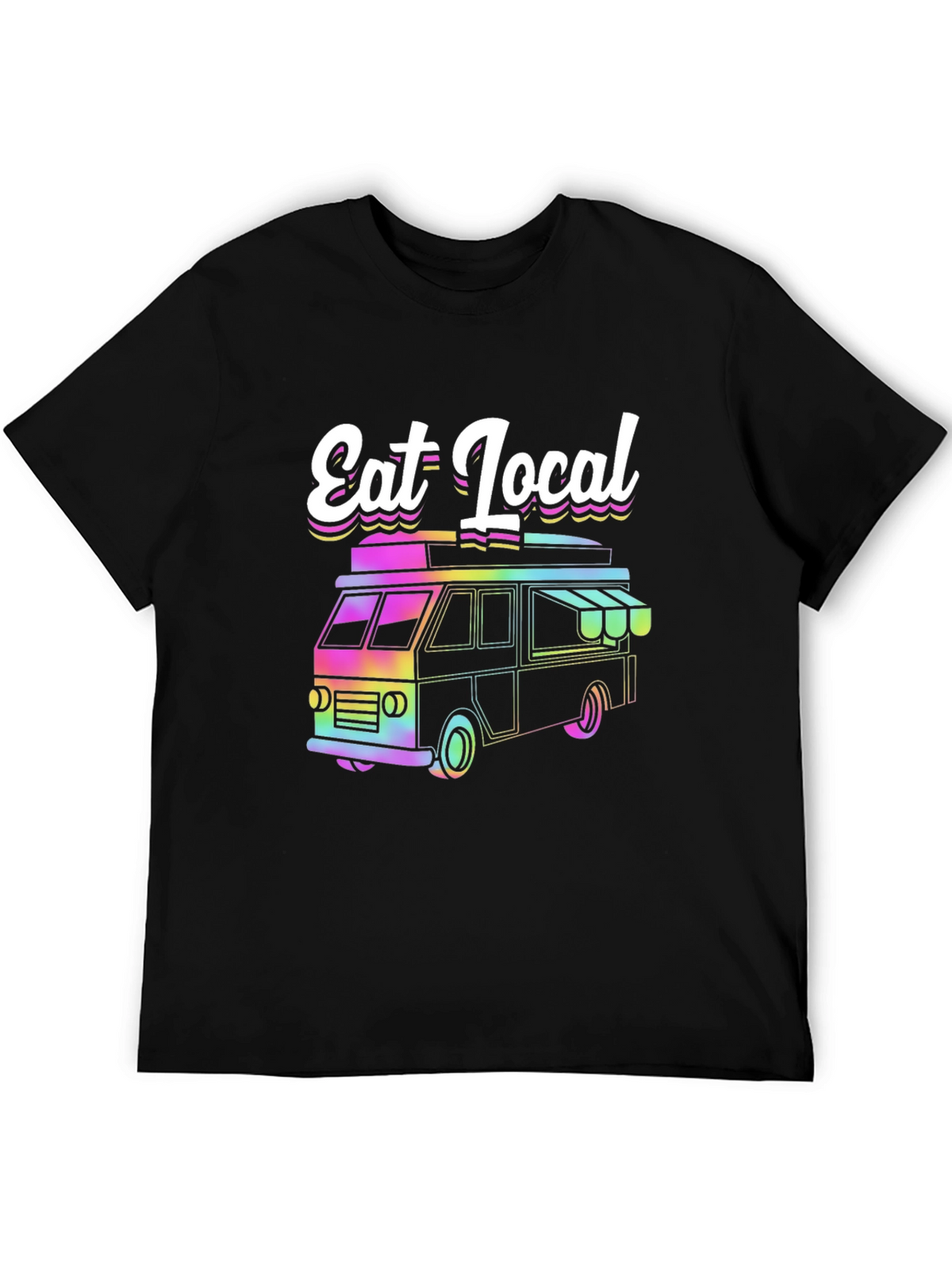 Eat Local T-Shirt Food Truck Tee Funky Design