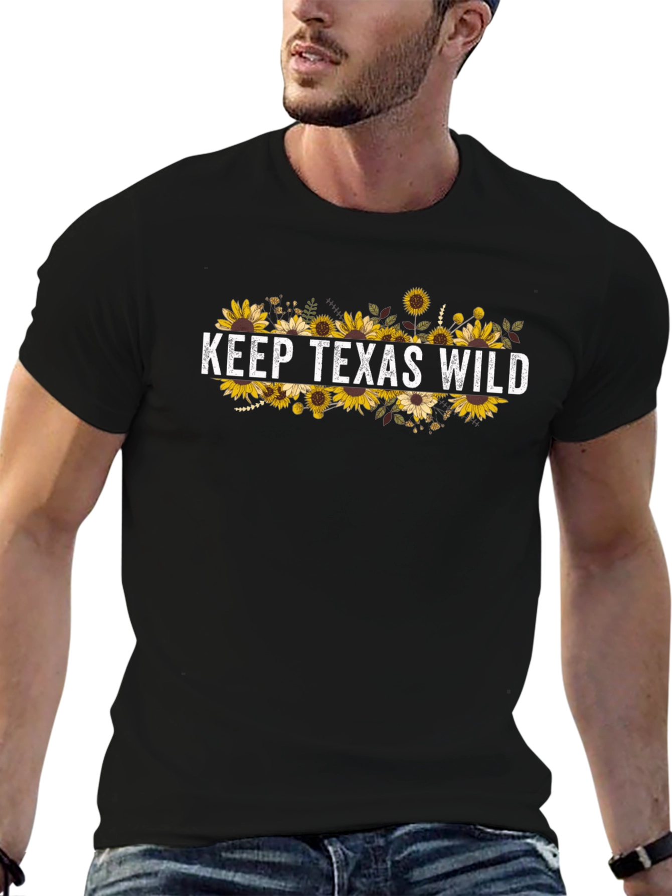 Keep Texas Wild Sunflower Graphic T-Shirt