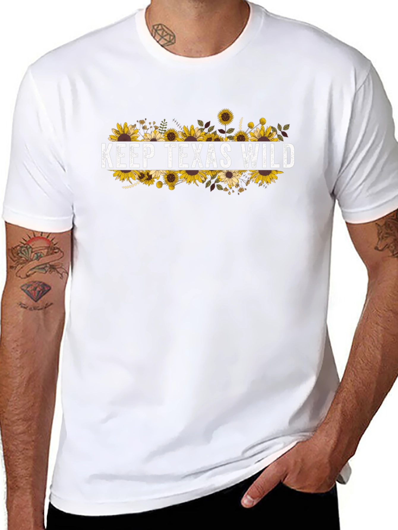 Keep Texas Wild Sunflower Graphic T-Shirt