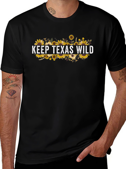 Keep Texas Wild Sunflower Graphic T-Shirt