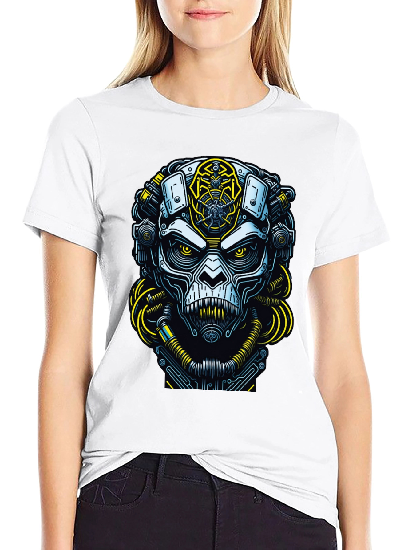 Cyberpunk Ape Graphic Tee - Futuristic Streetwear