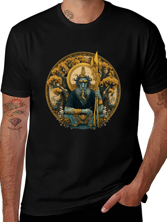 Mythical Guardian Graphic Tee - Black