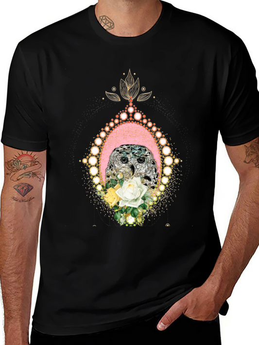 Owl & Roses Graphic T-Shirt