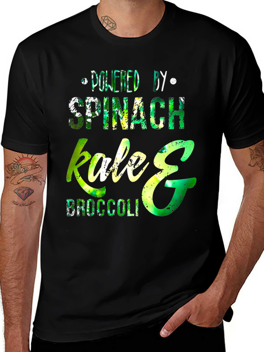 Powered by Spinach Kale & Broccoli T-Shirt