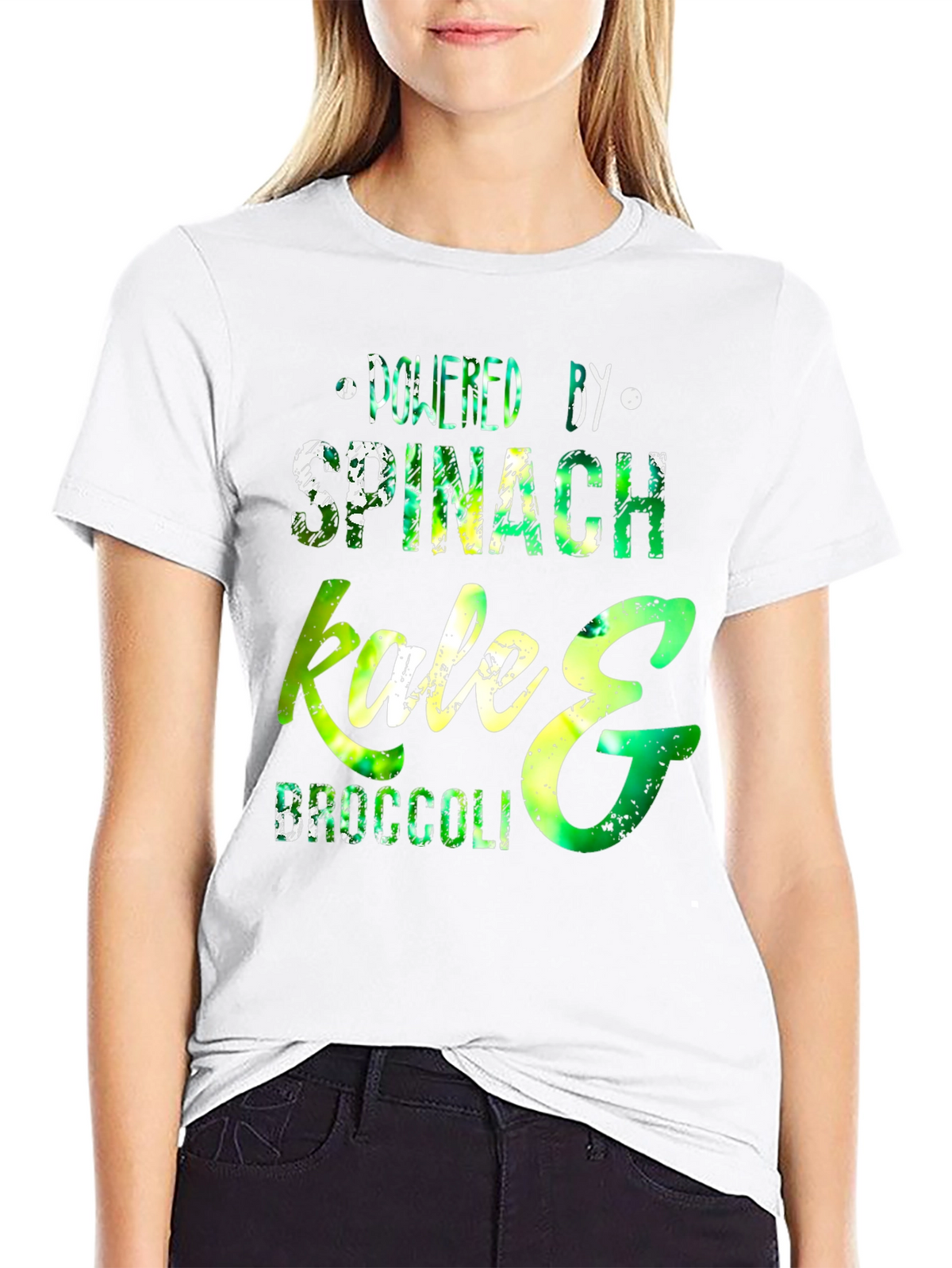 Powered by Spinach Kale & Broccoli T-Shirt