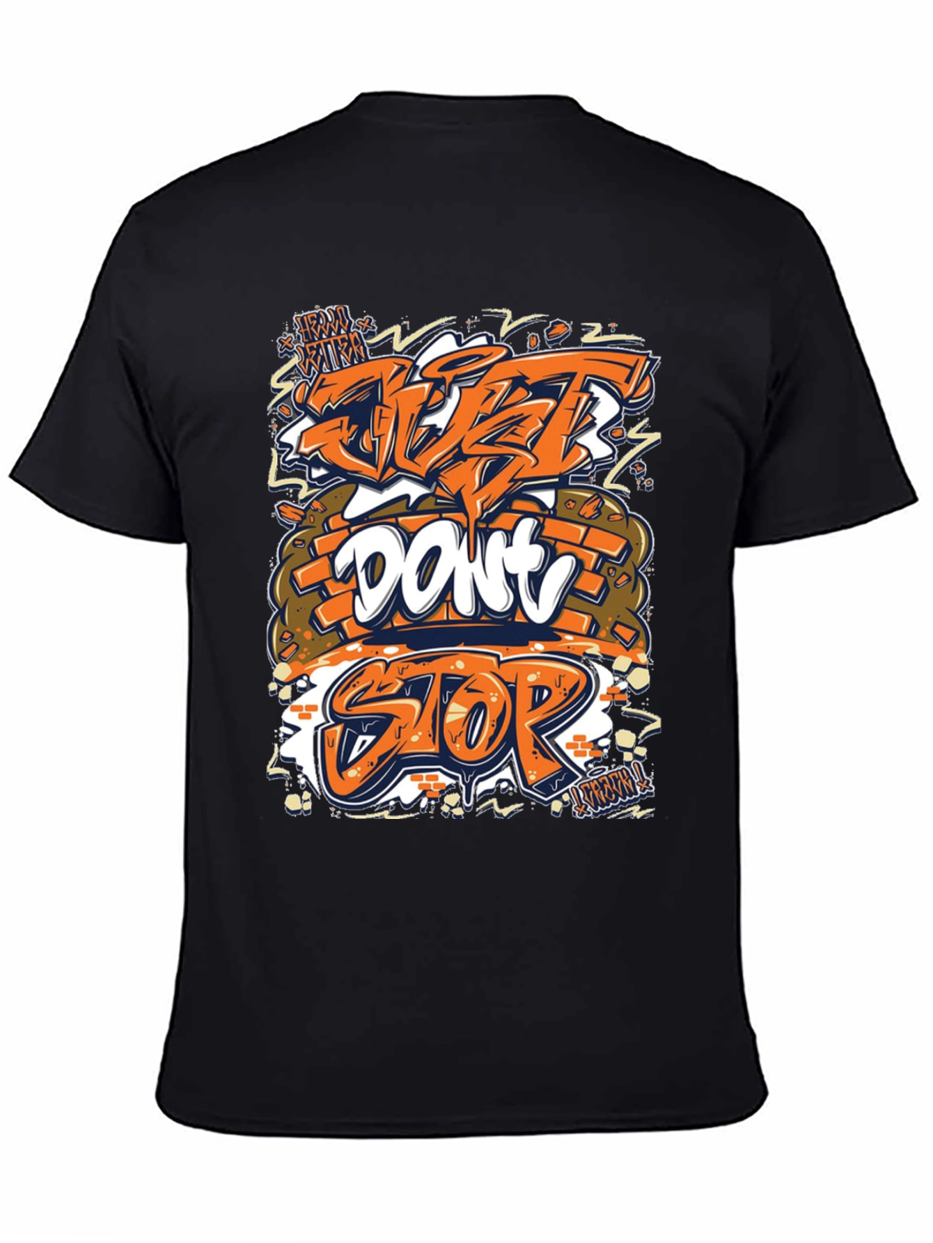 Just Dont Stop Graphic Tee - Black