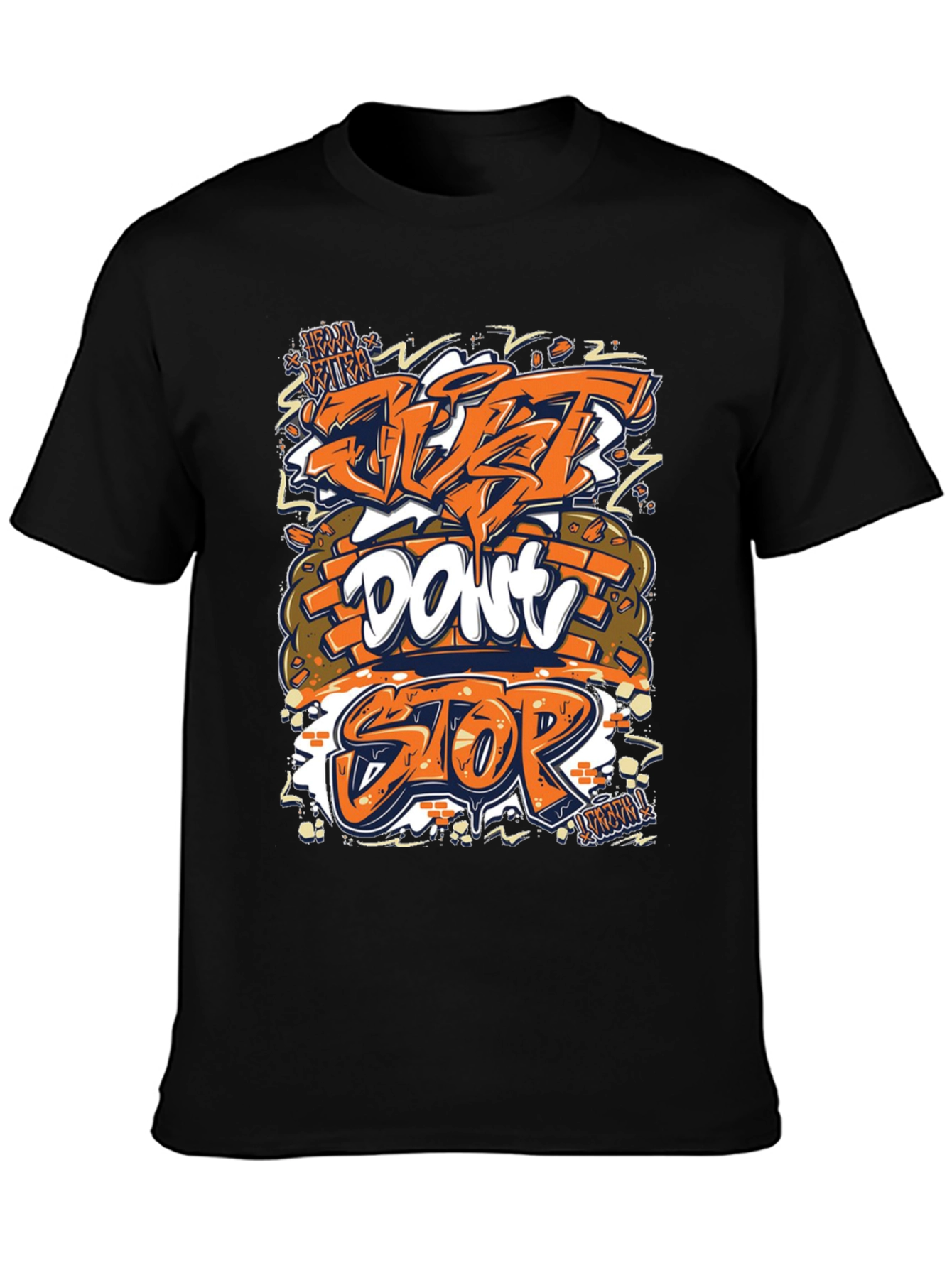 Just Dont Stop Graphic Tee - Black