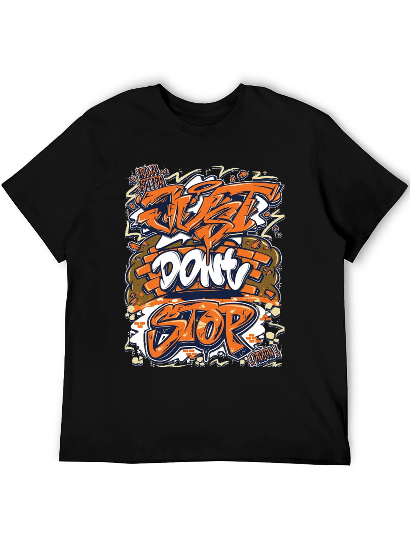 Just Dont Stop Graphic Tee - Black