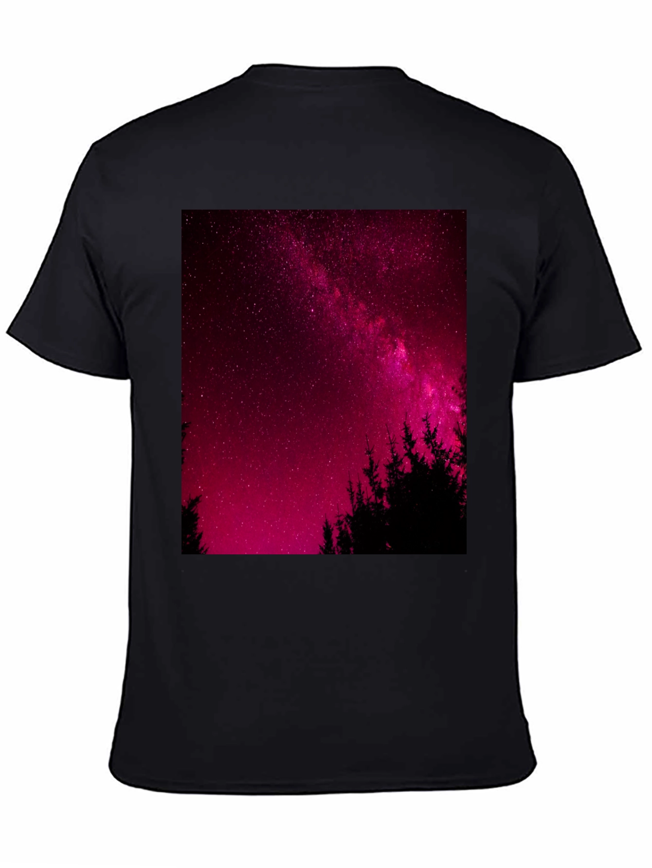 Galaxy Print Black T-Shirt
