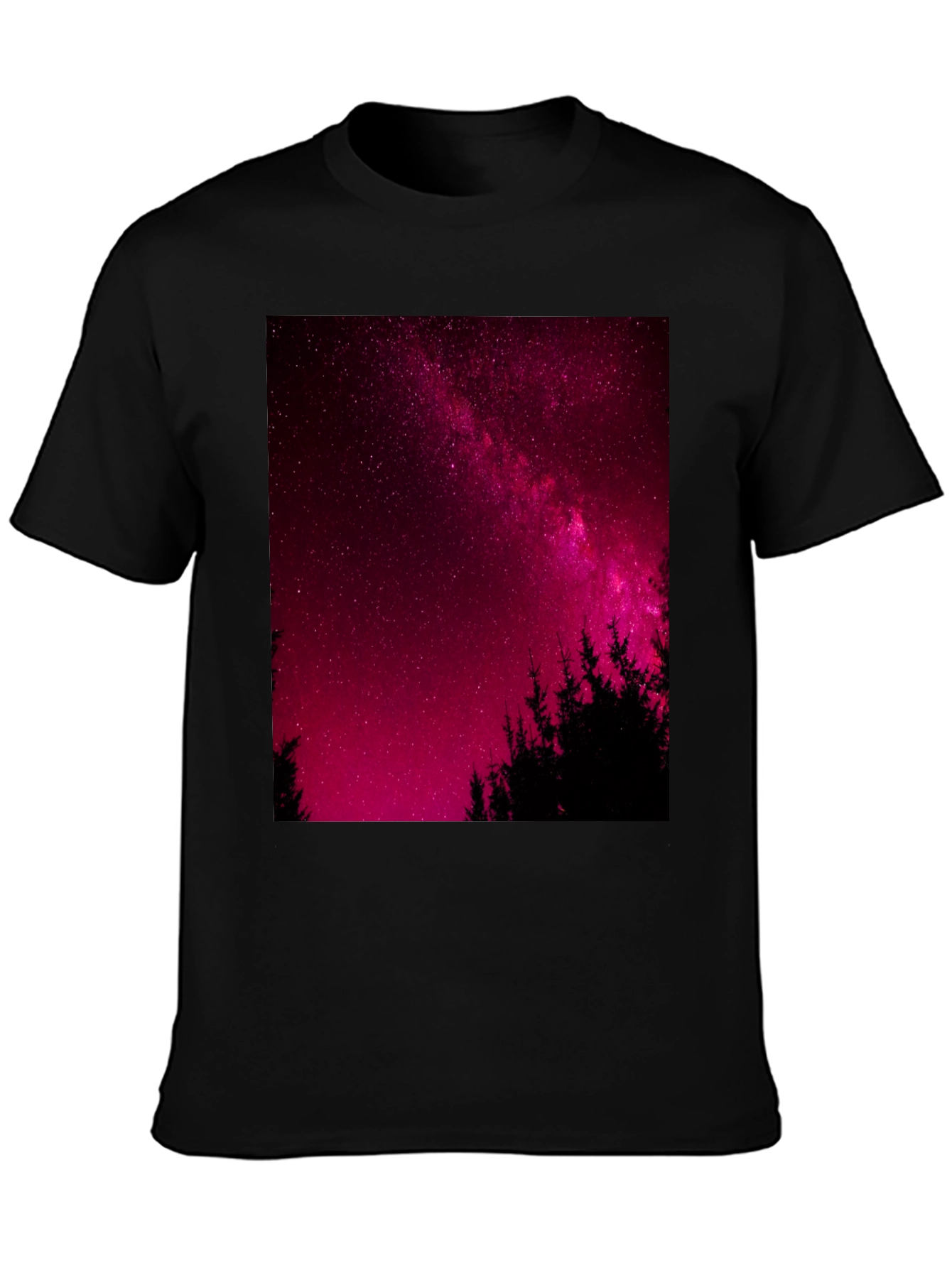 Galaxy Print Black T-Shirt