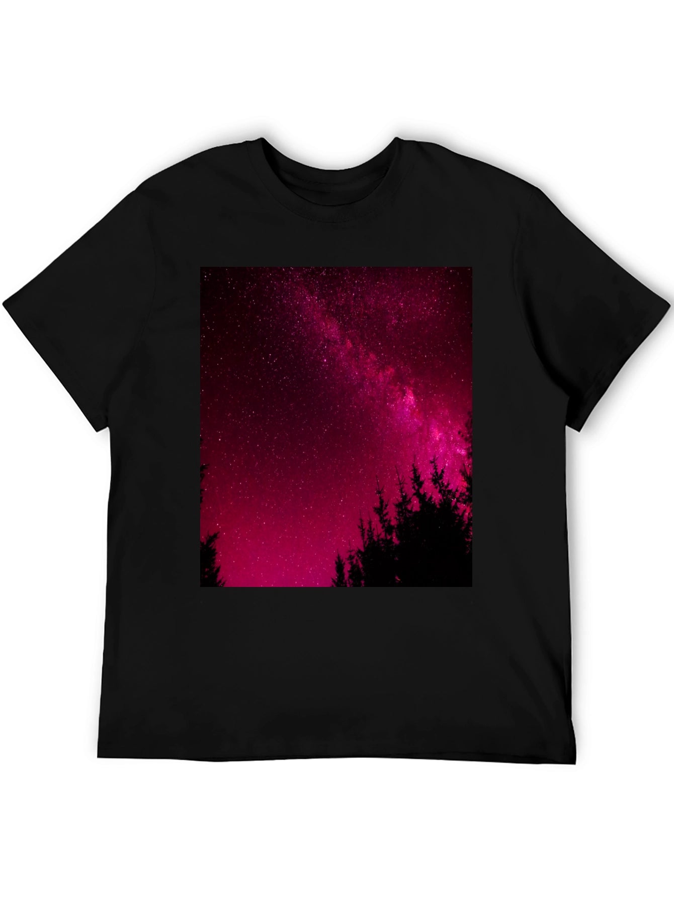 Galaxy Print Black T-Shirt