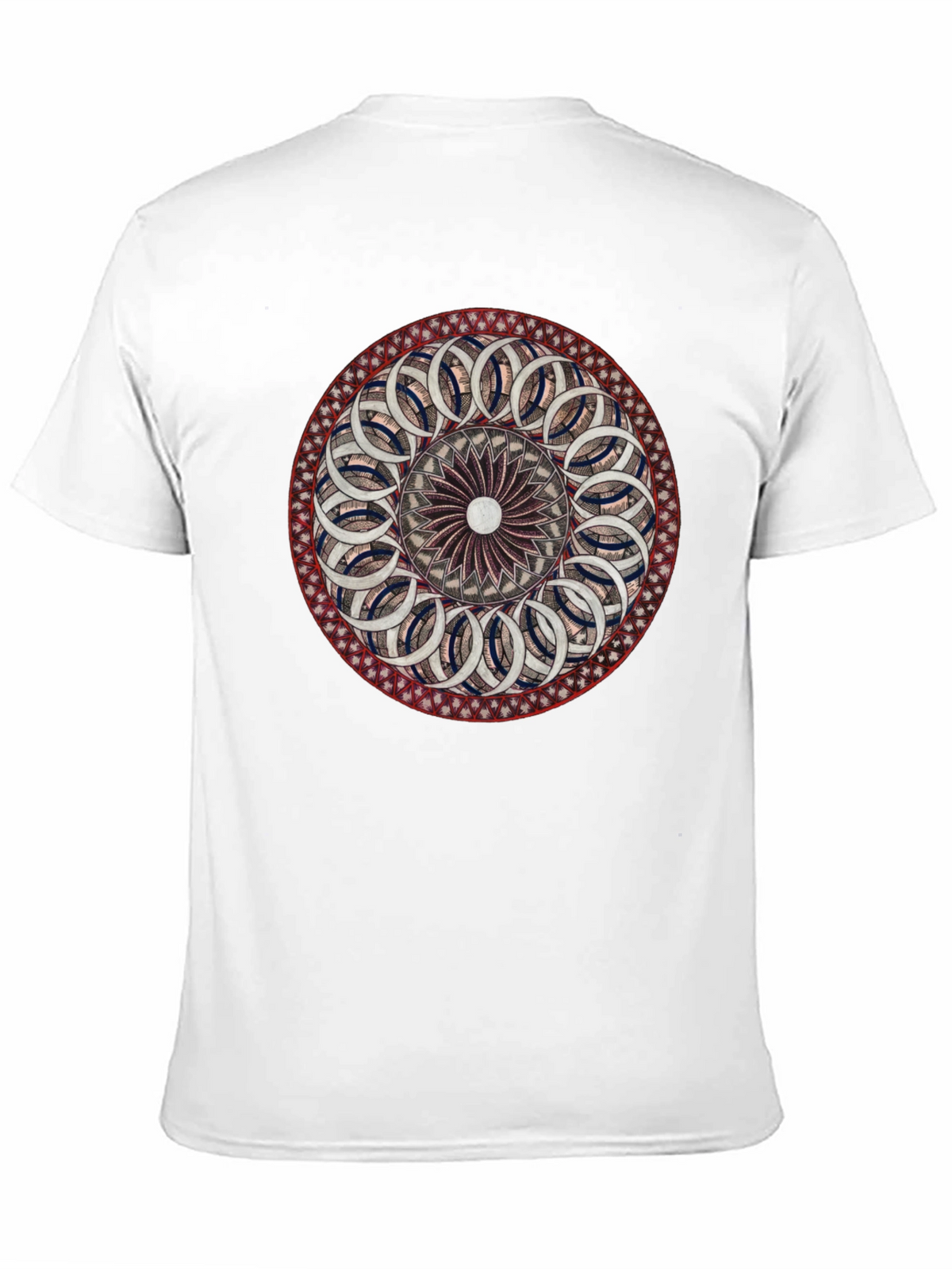Geometric Mandala Graphic Black T-Shirt