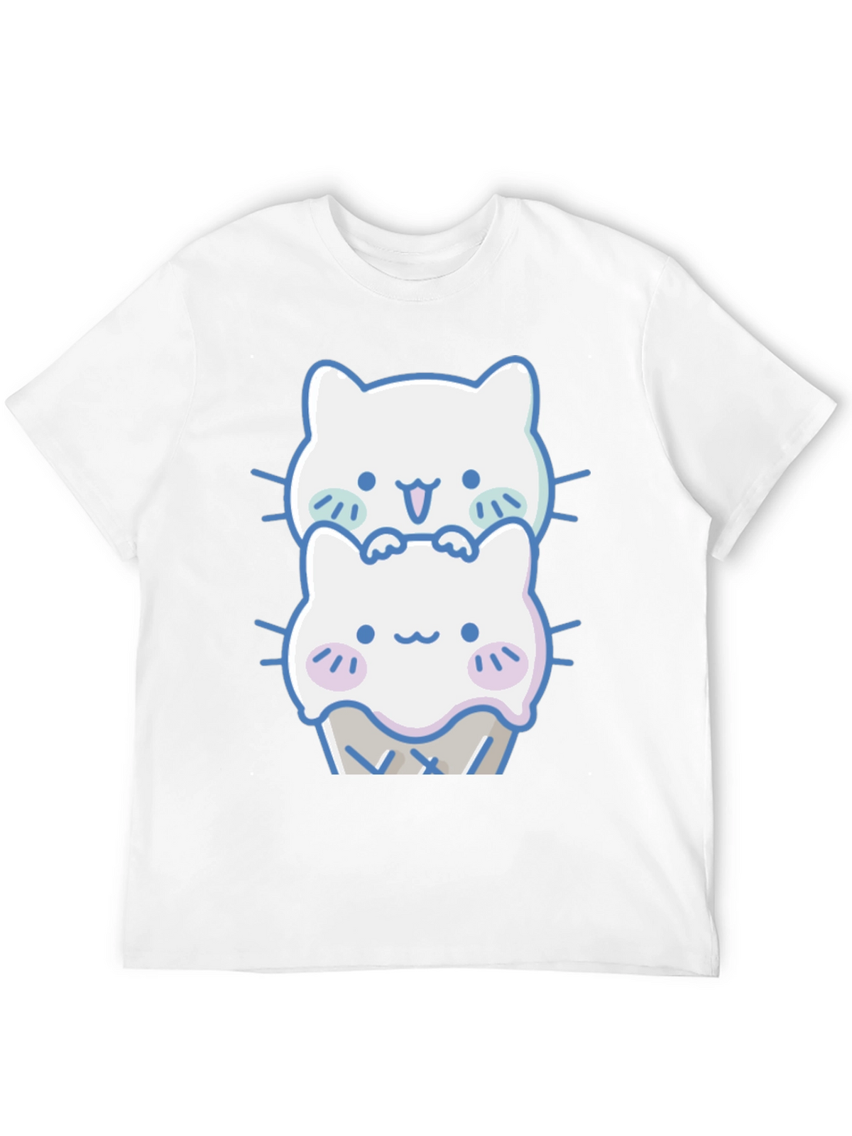 Cute Kawaii Cat Ice Cream T-Shirt