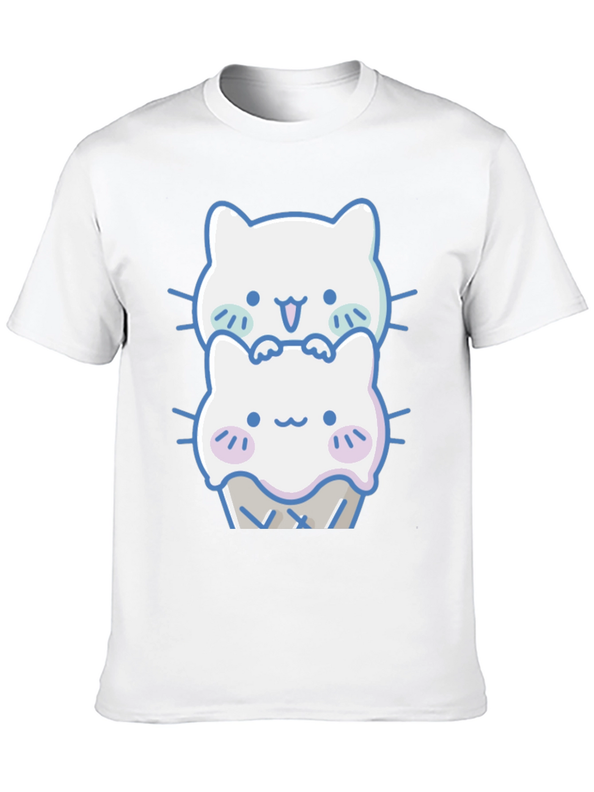 Cute Kawaii Cat Ice Cream T-Shirt