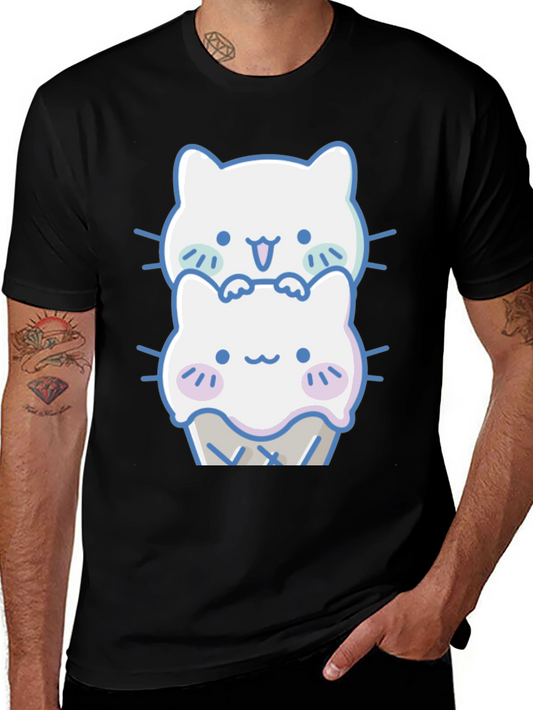 Cute Kawaii Cat Ice Cream T-Shirt