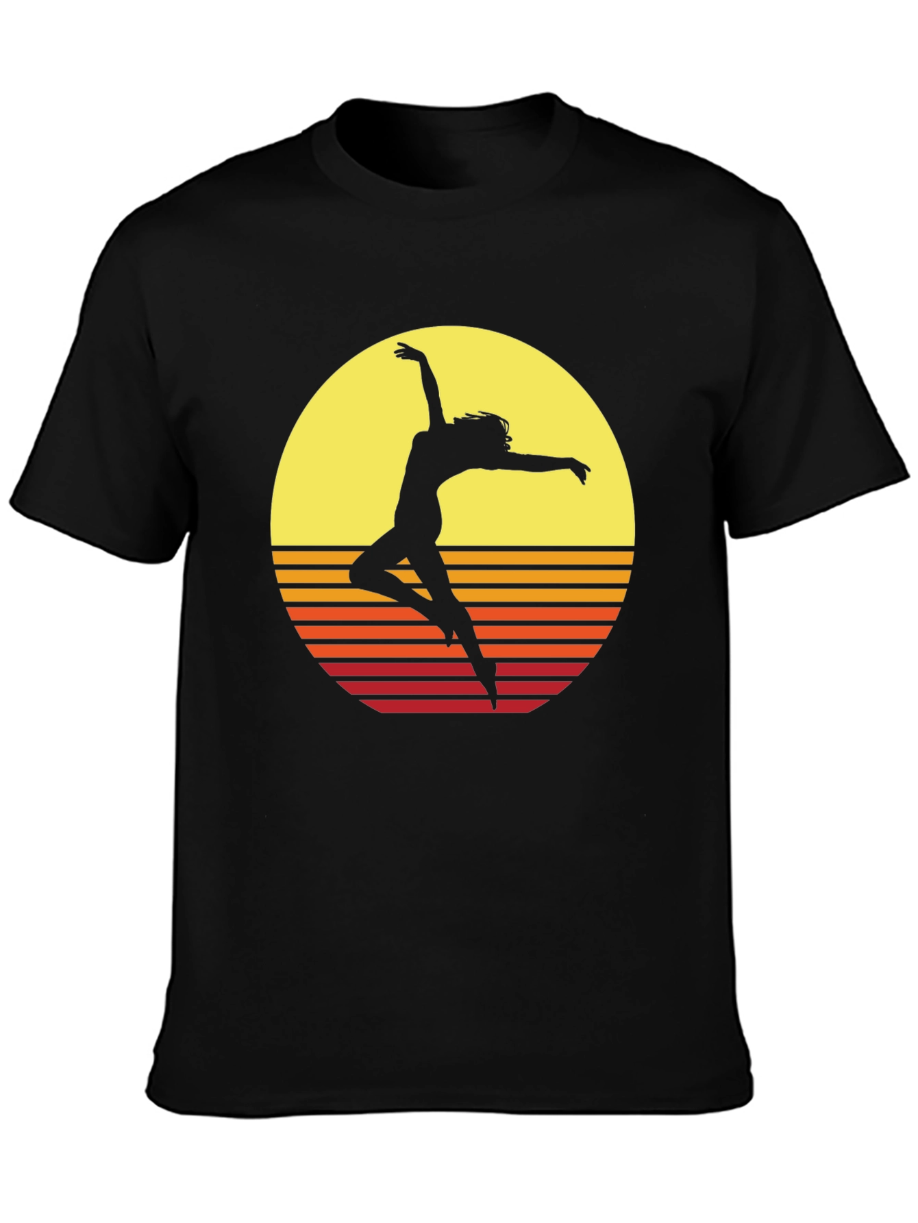Retro Sunset Dancer Graphic T-Shirt
