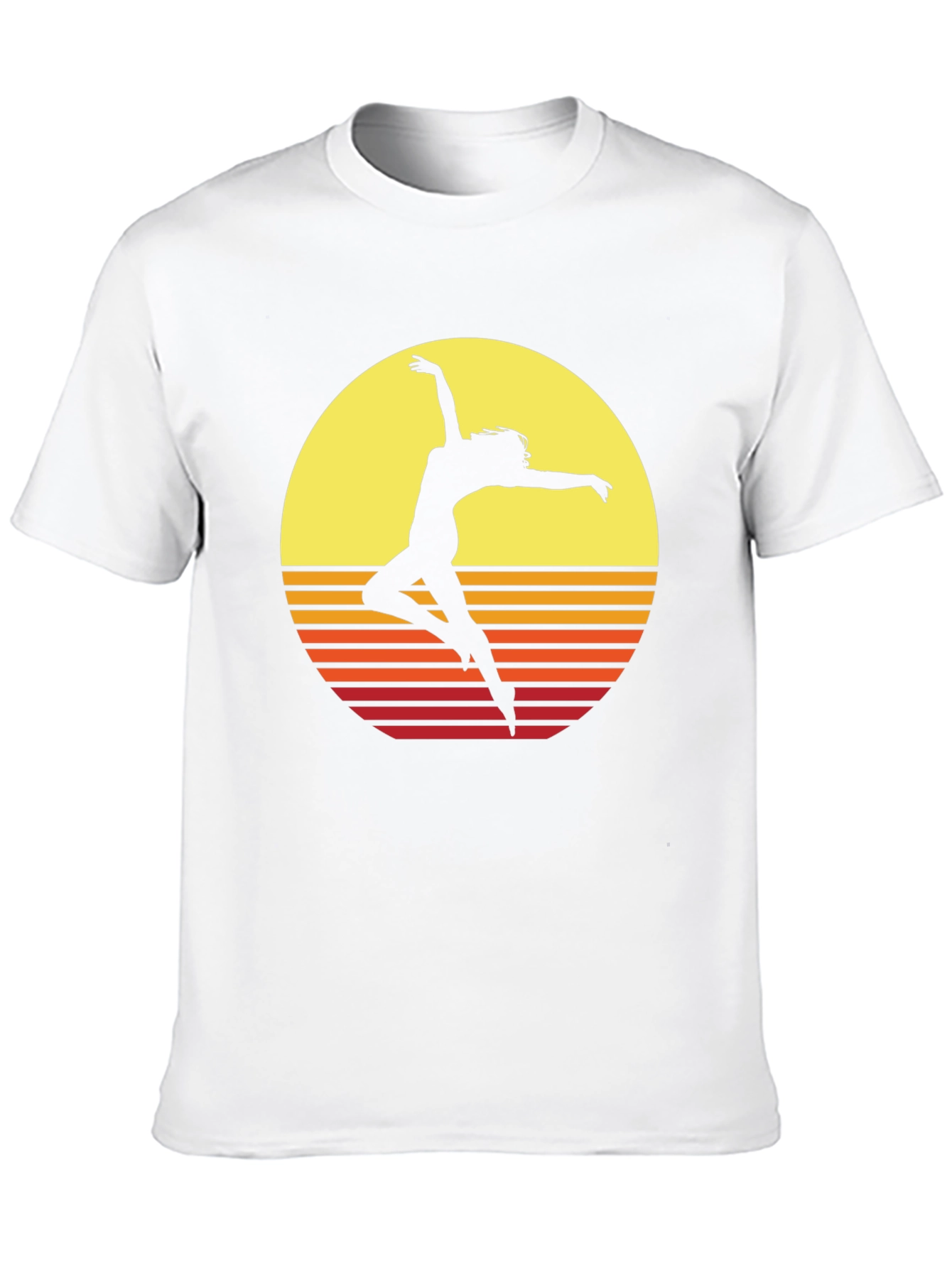 Retro Sunset Dancer Graphic T-Shirt