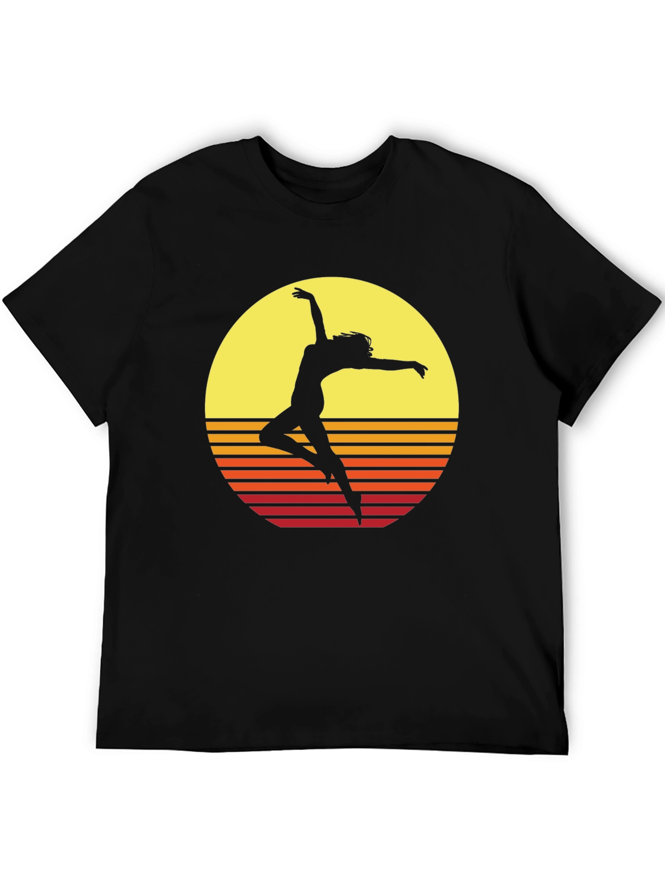 Retro Sunset Dancer Graphic T-Shirt