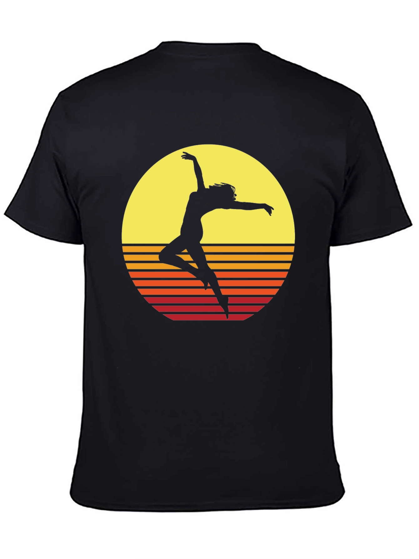 Retro Sunset Dancer Graphic T-Shirt