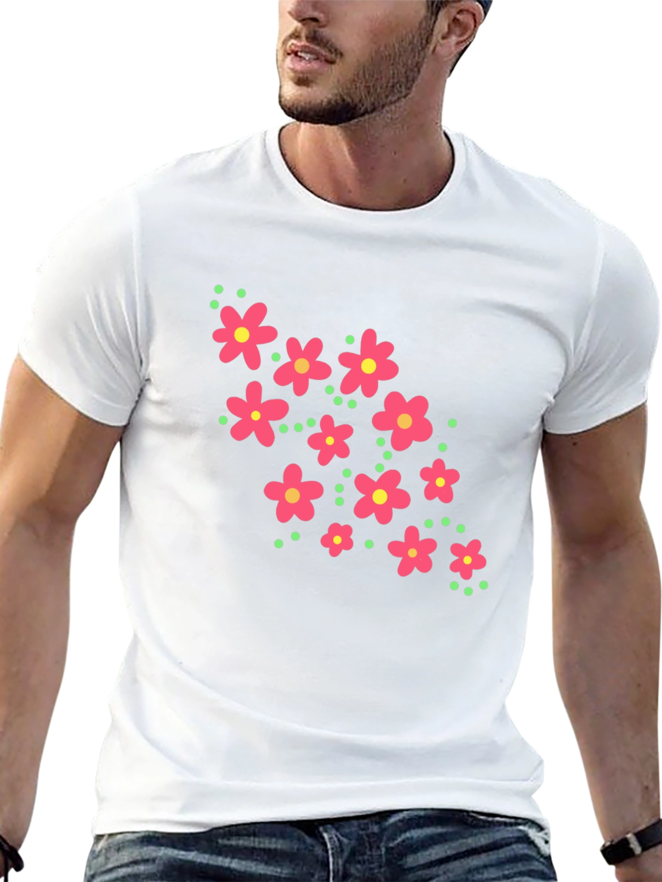 Floral Graphic Black T-Shirt