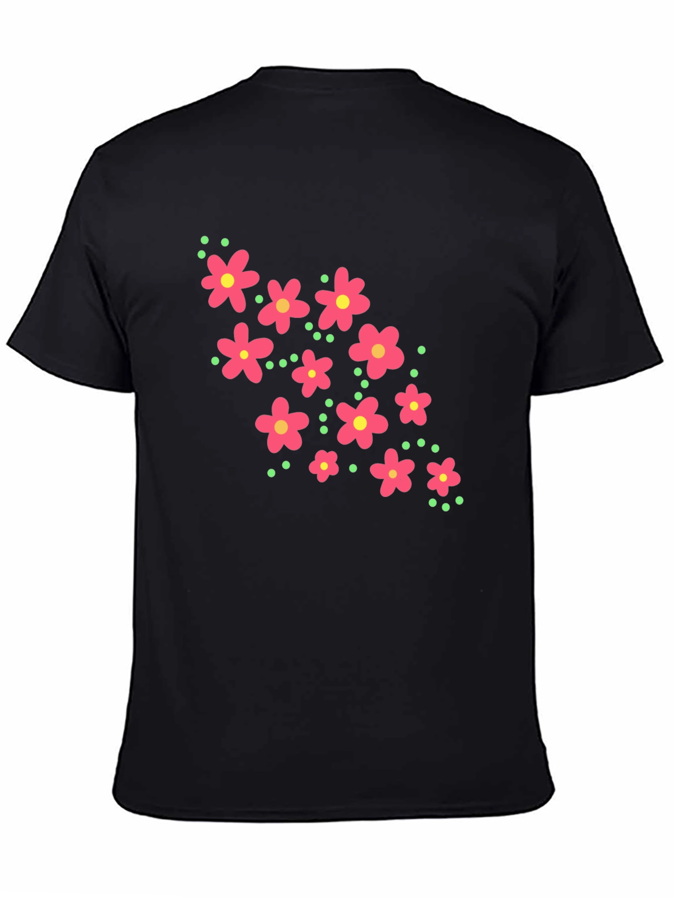 Floral Graphic Black T-Shirt