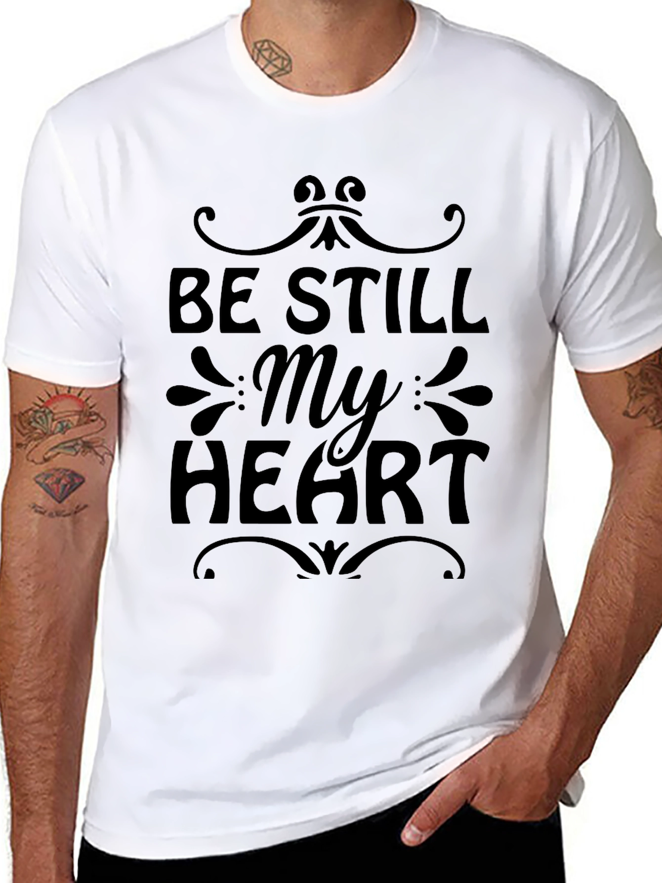 Be Still My Heart Graphic Tee - Black Unisex