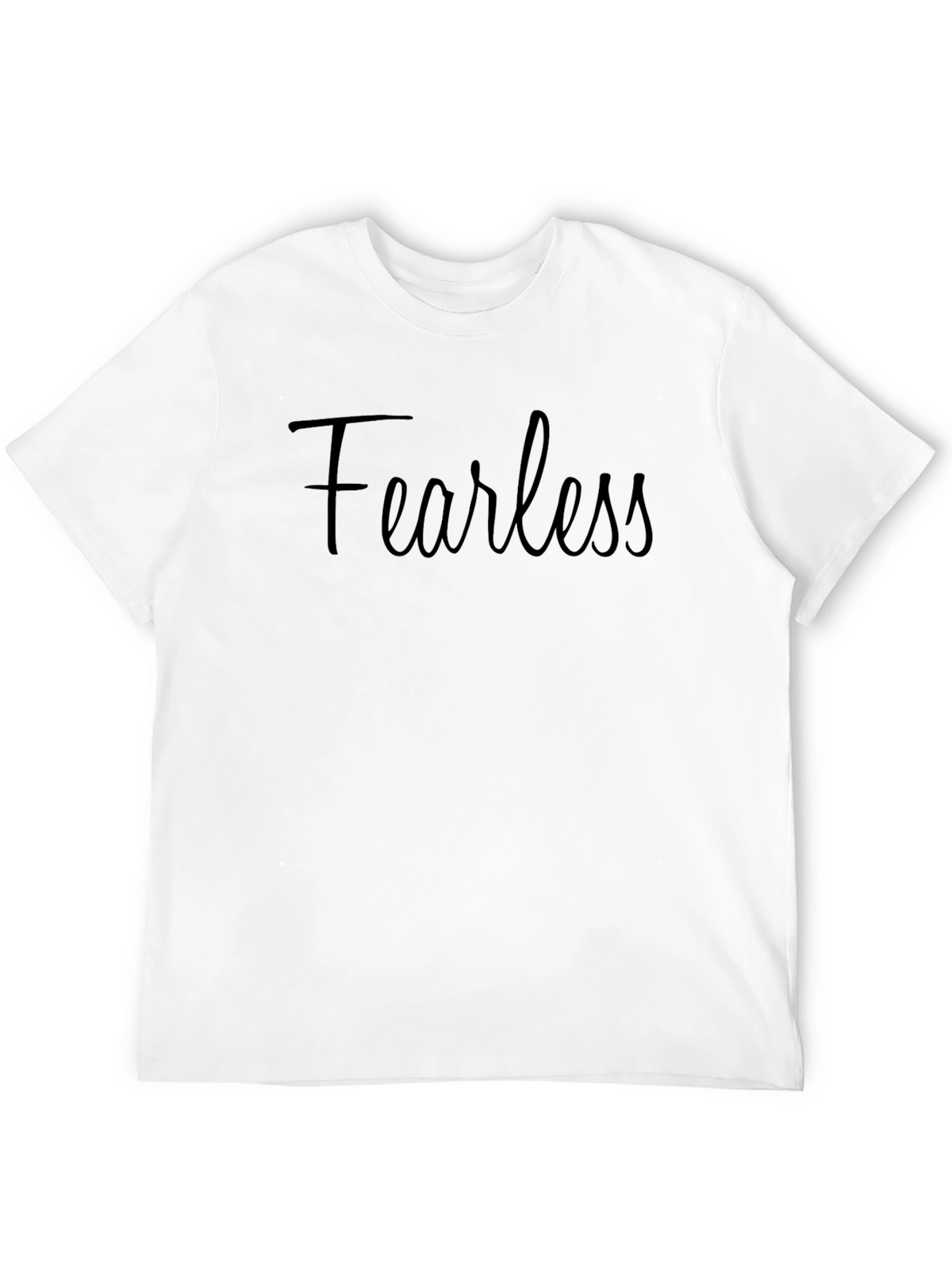 Fearless Black Cotton T-Shirt