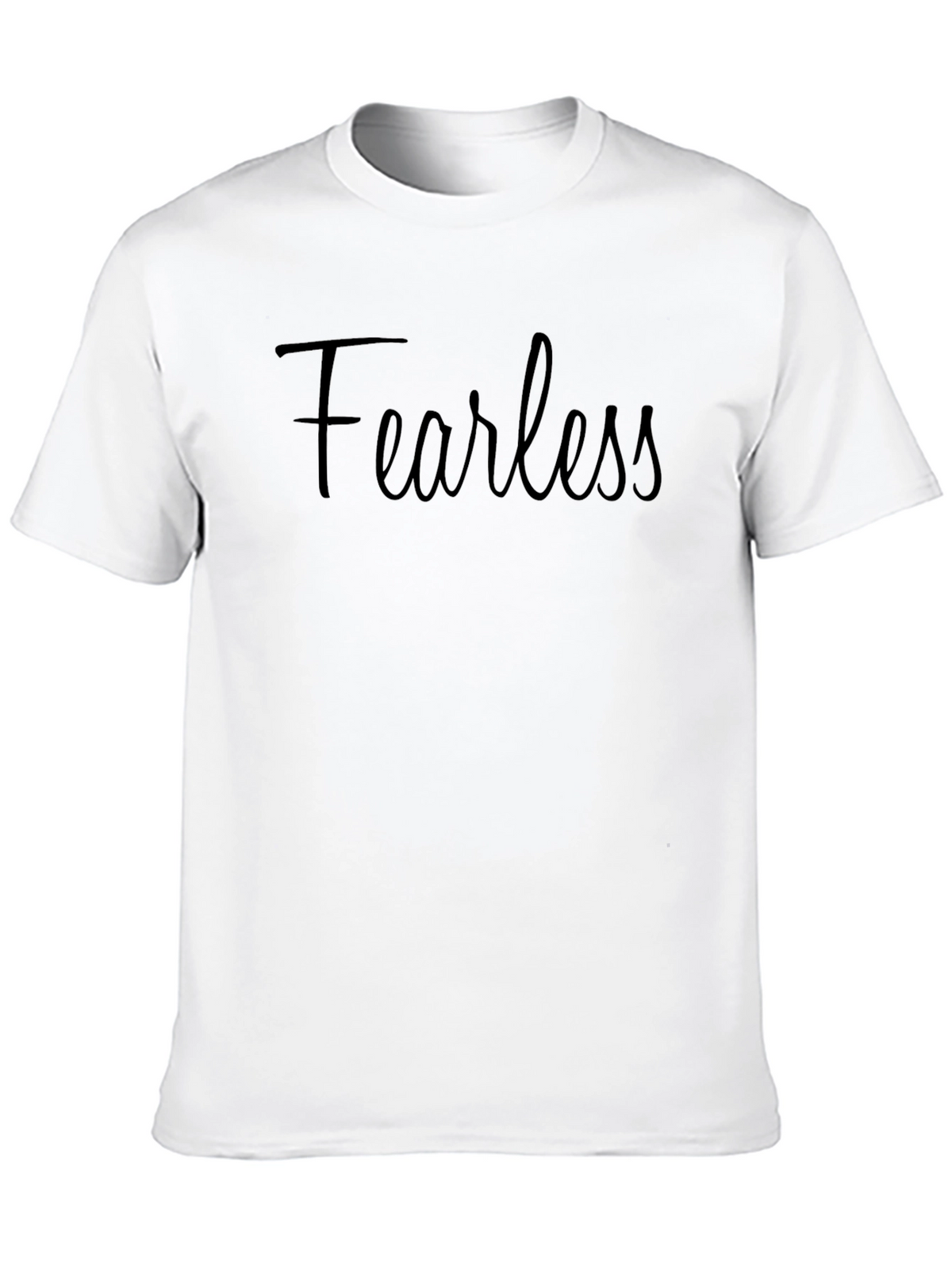 Fearless Black Cotton T-Shirt