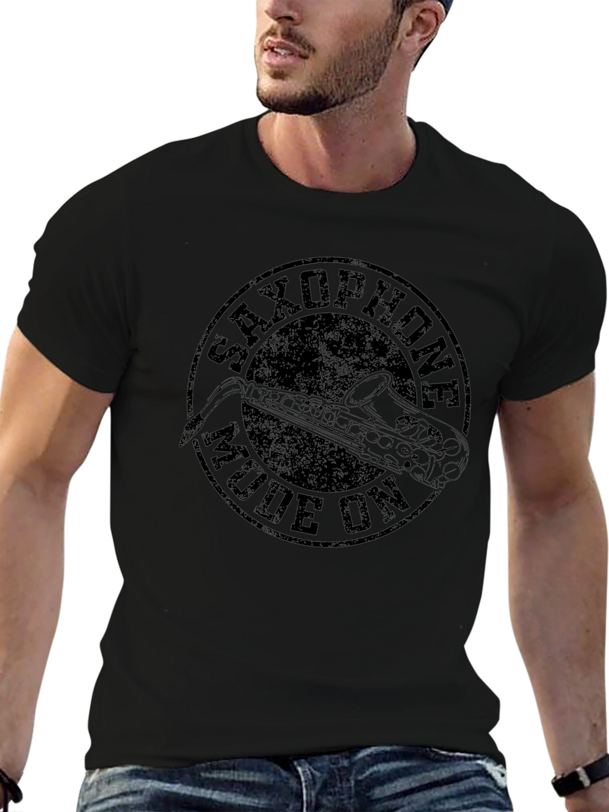 Saxophone Mode On T-Shirt - Musician Tee