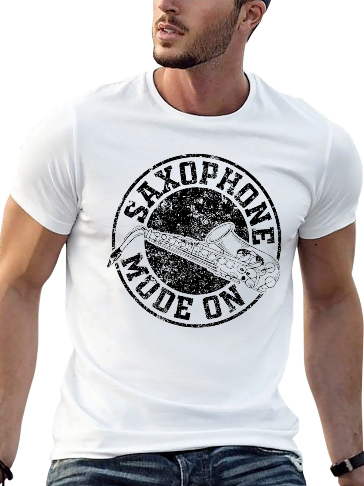 Saxophone Mode On T-Shirt - Musician Tee