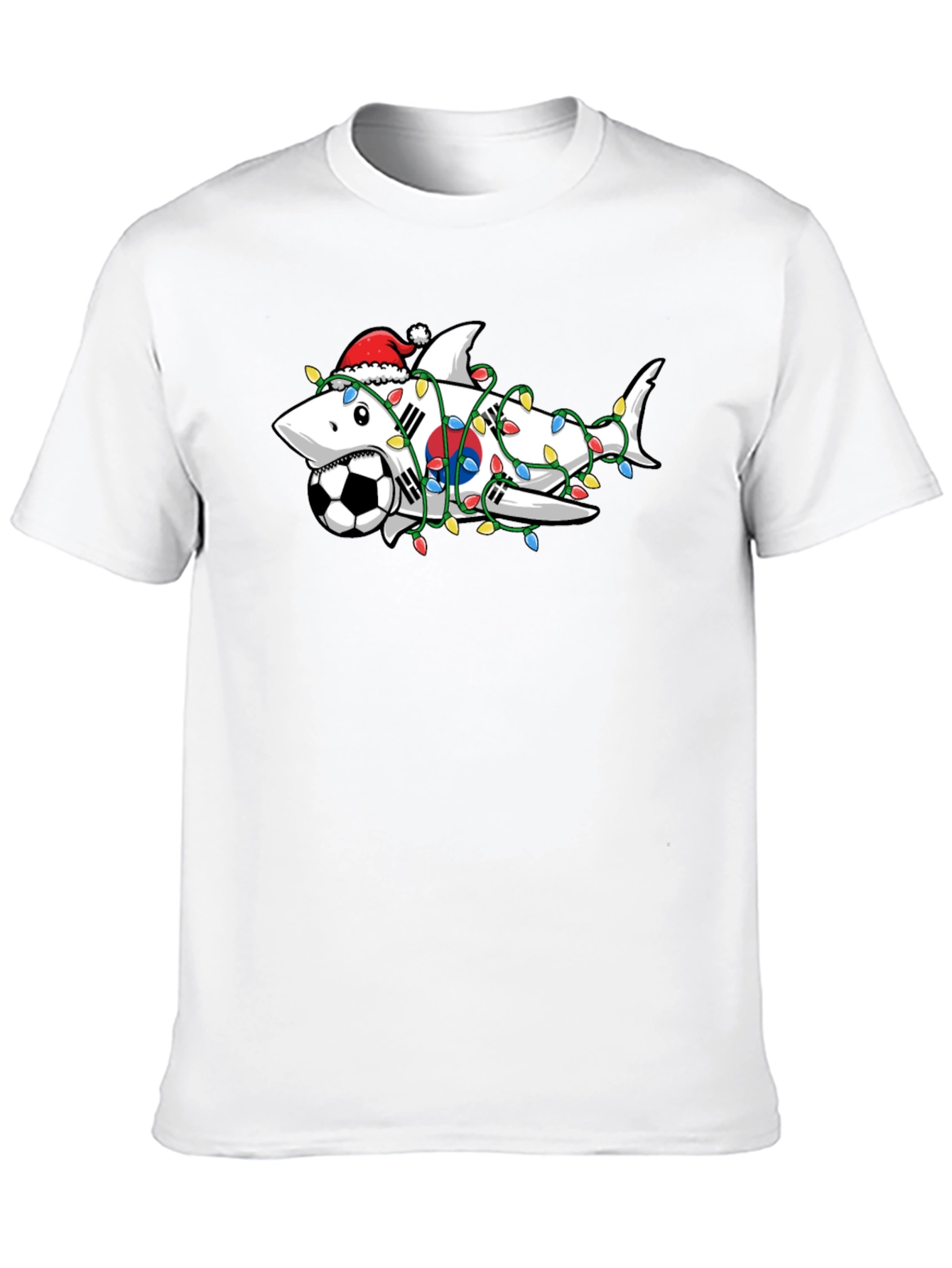 Festive Shark Soccer Tee