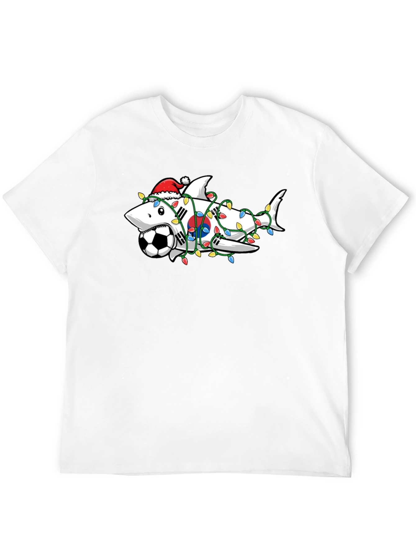 Festive Shark Soccer Tee