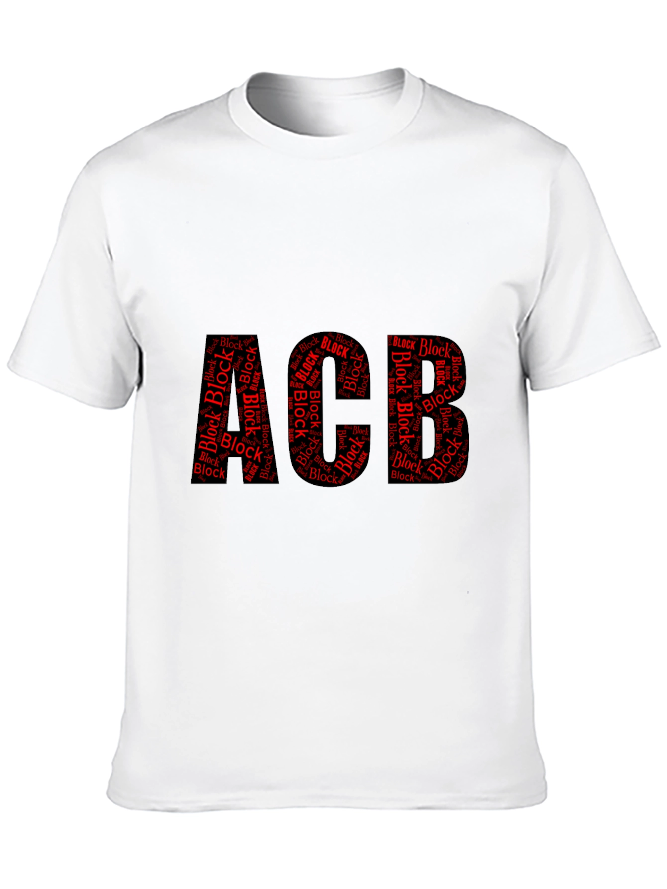 ACB Block Word Art Black T-Shirt