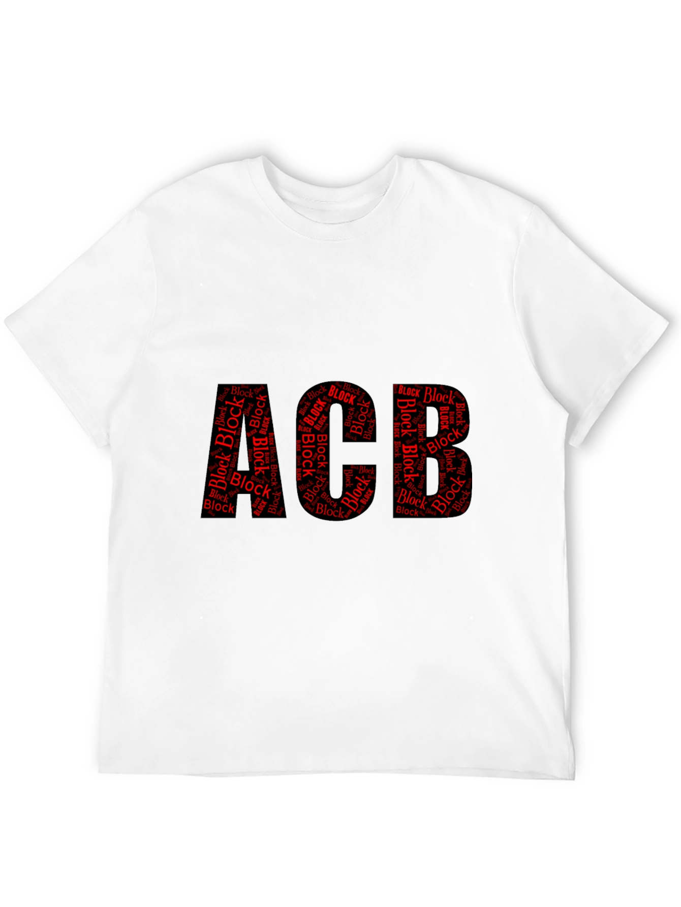 ACB Block Word Art Black T-Shirt