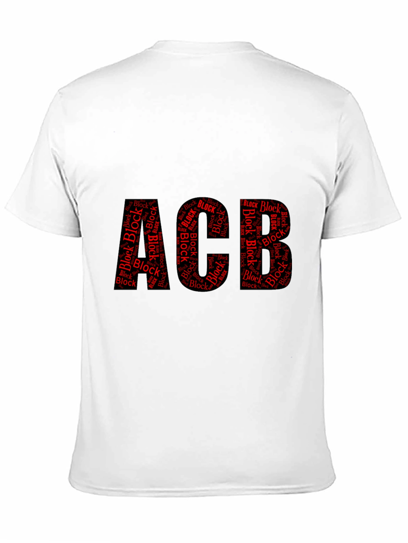 ACB Block Word Art Black T-Shirt