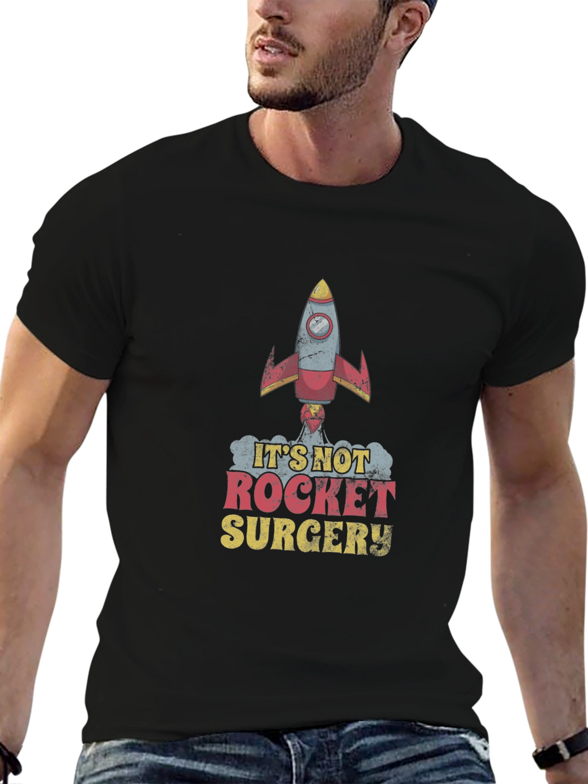 Its Not Rocket Surgery T-Shirt - Black Cotton Tee