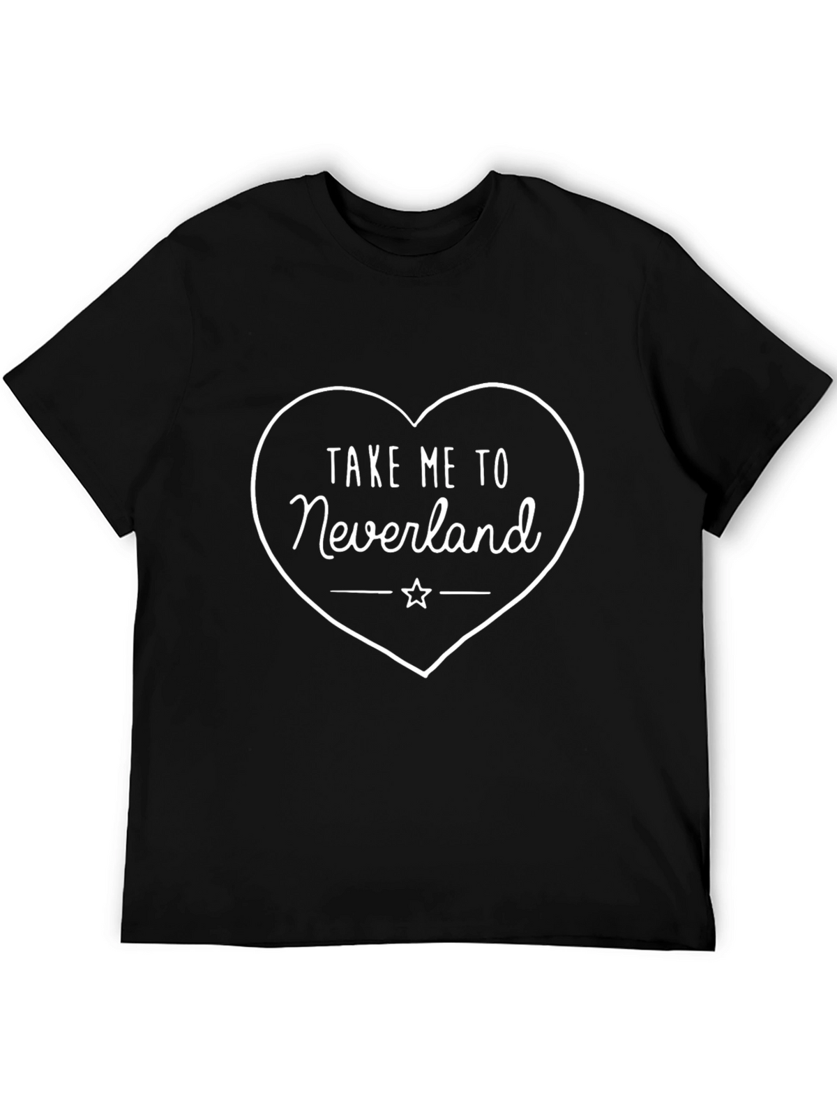 Neverland Heart Graphic Tee - Soft Cotton Casual Shirt