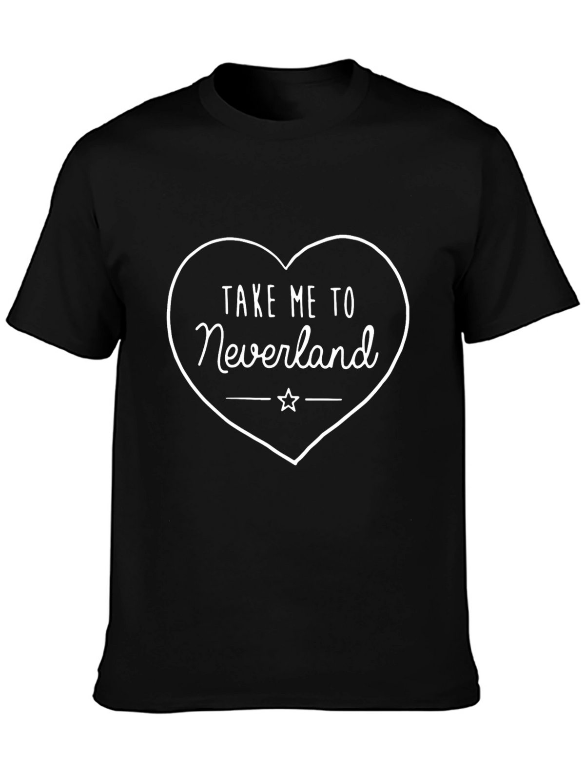 Neverland Heart Graphic Tee - Soft Cotton Casual Shirt