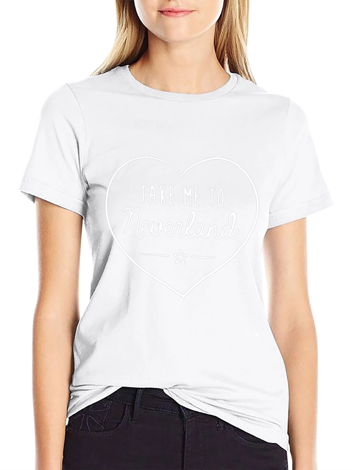 Neverland Heart Graphic Tee - Soft Cotton Casual Shirt
