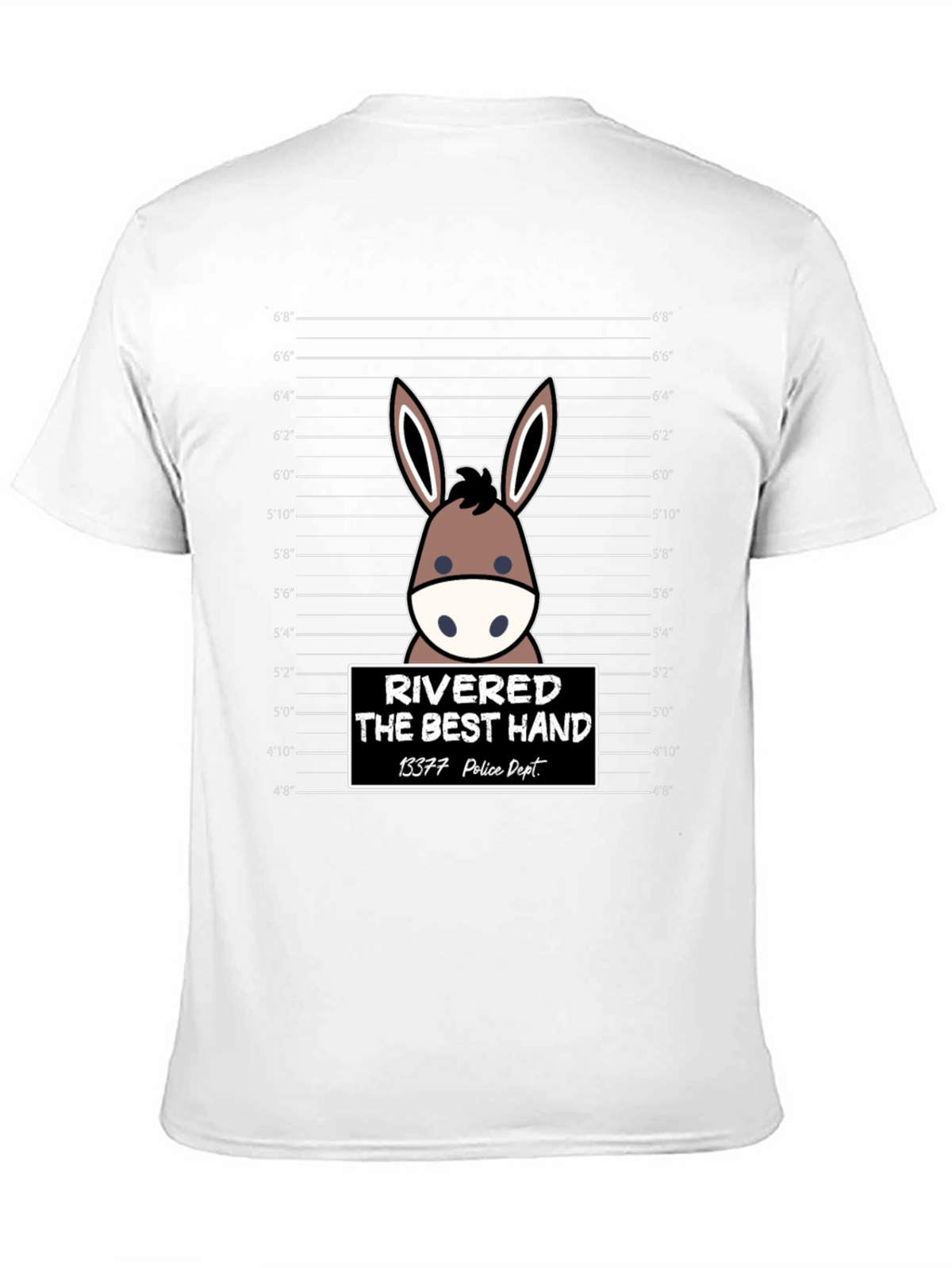 Funny Rivered The Best Hand Mule Mugshot T-Shirt