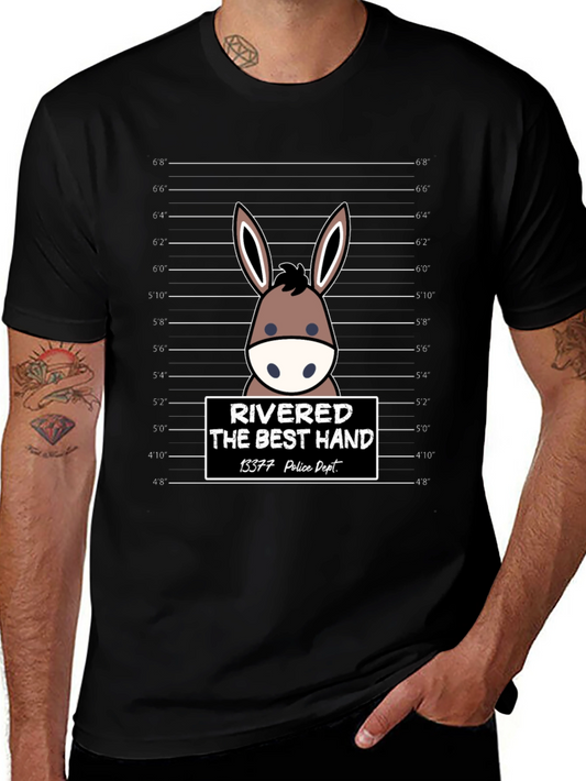 Funny Rivered The Best Hand Mule Mugshot T-Shirt
