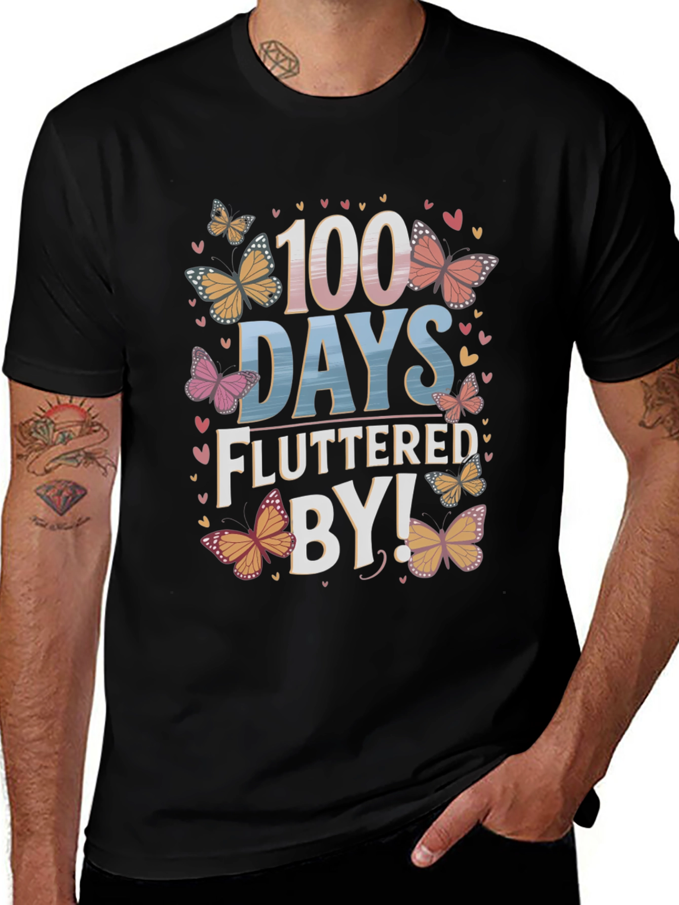 100 Days Fluttered By T-Shirt