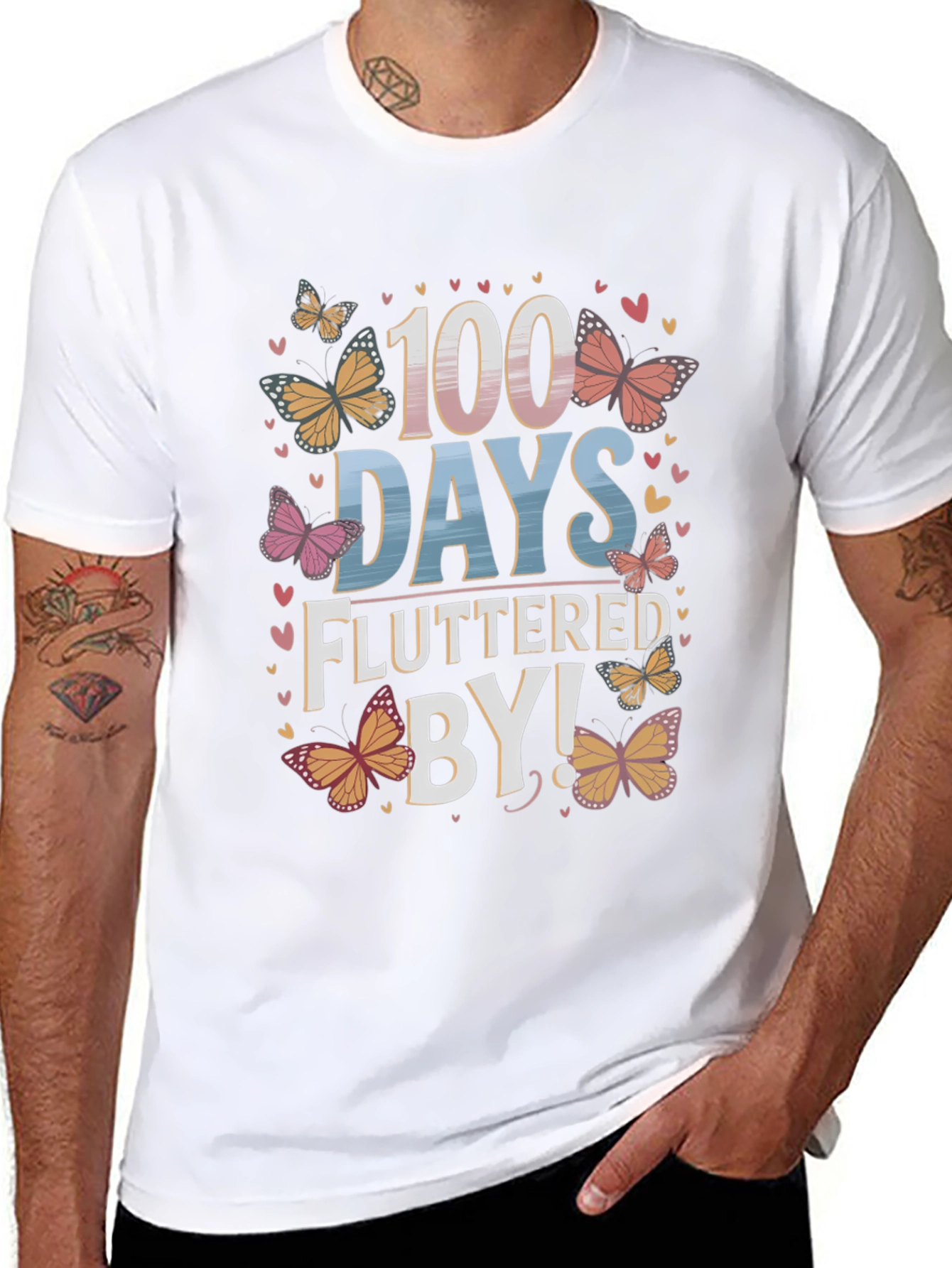100 Days Fluttered By T-Shirt