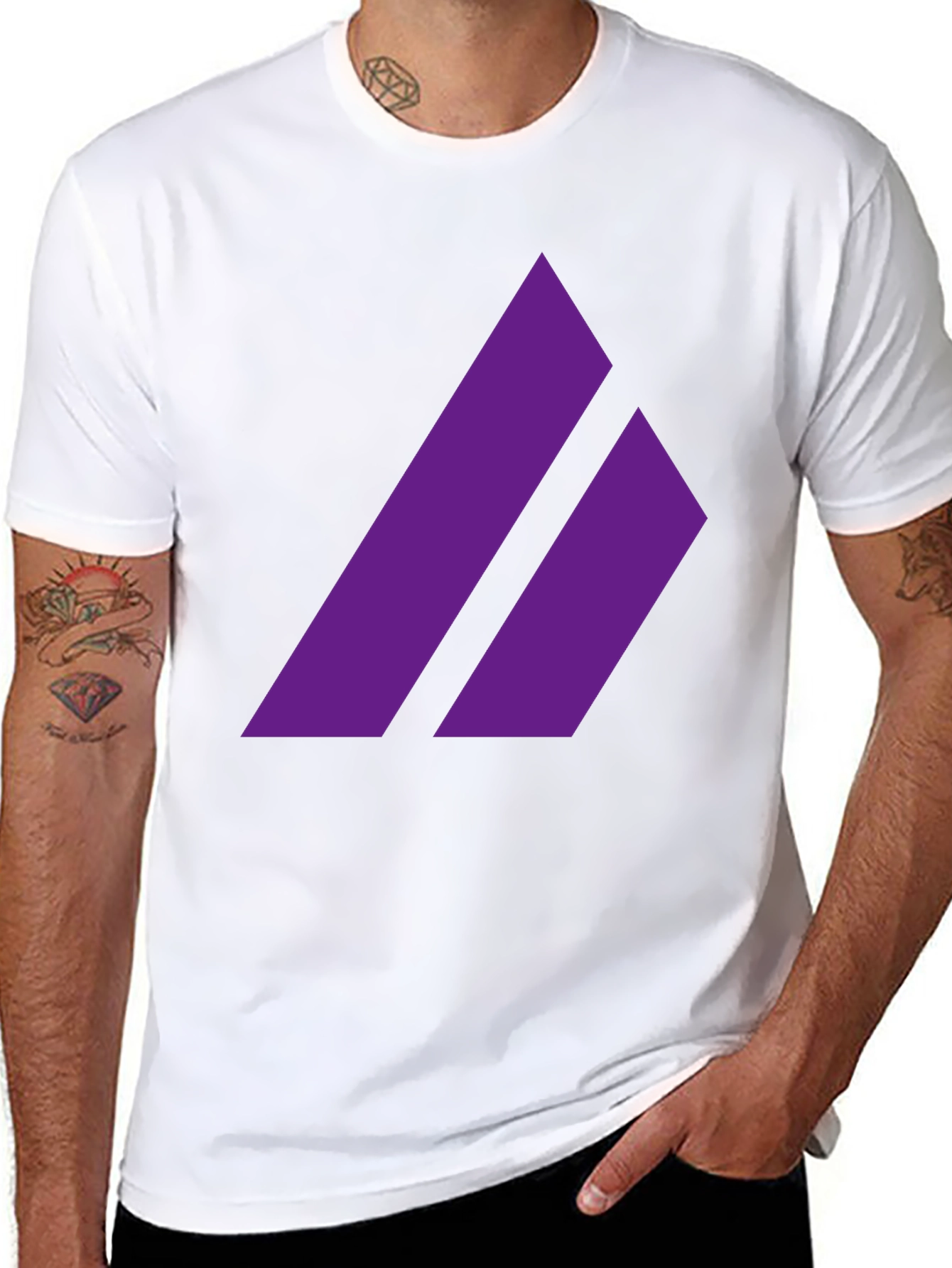Modern Purple Graphic T-Shirt