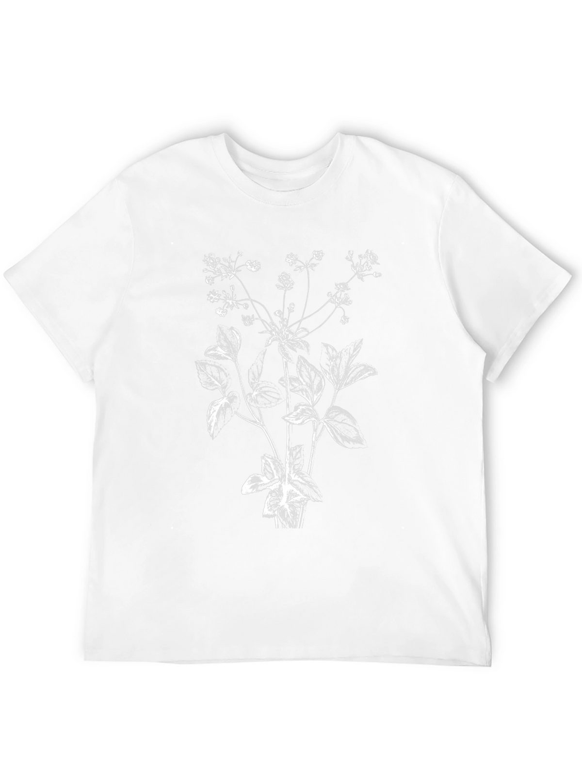 Botanical Print Black T-Shirt