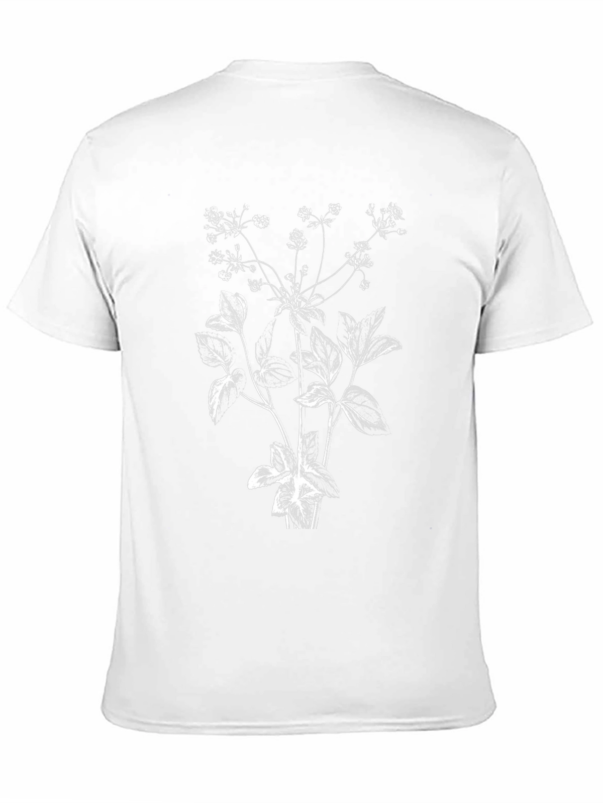 Botanical Print Black T-Shirt