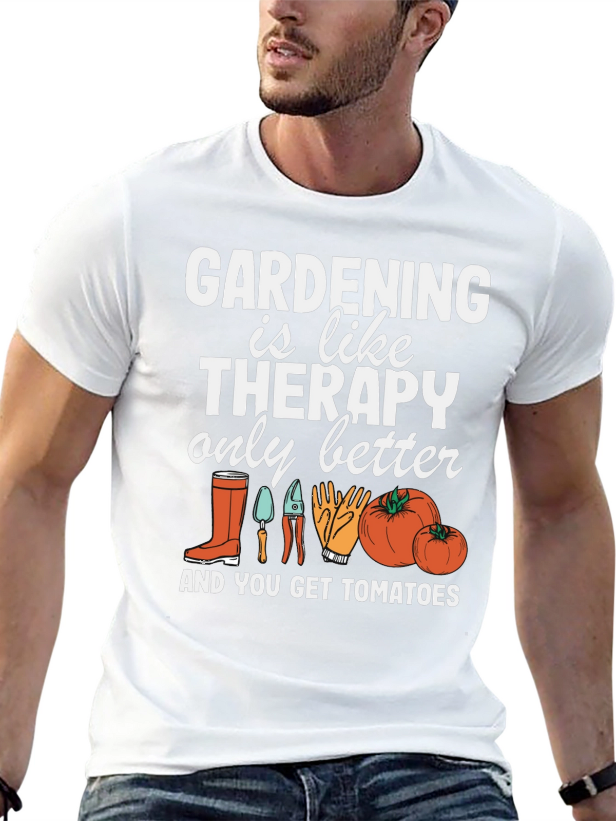 Gardening Therapy T-Shirt Gardener Gift