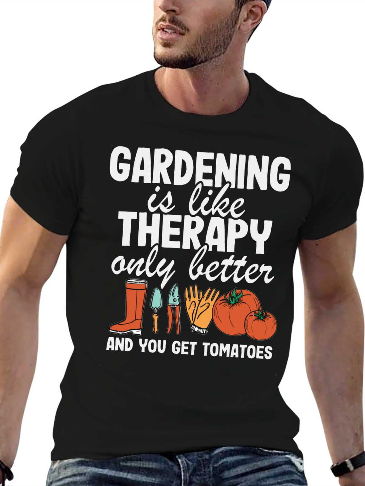 Gardening Therapy T-Shirt Gardener Gift